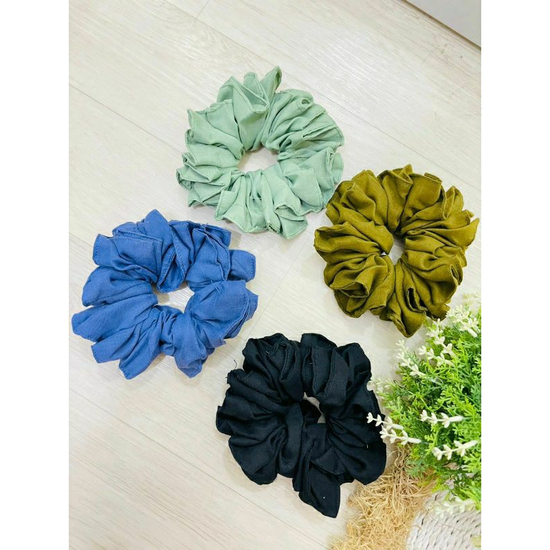 ACCESORIES KUNCIR SCRUNCHIE TILE ANTI PUSING CEMOL/HIJAB CEMOL/IKAT RAMBUT RANDOM