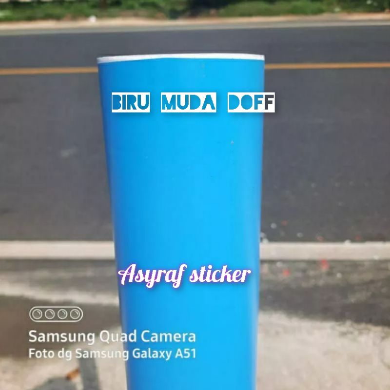 SKOTLET STIKER MOTOR WARNA BIRU MUDA DOP STICKER WARNA BIRU MUDA DOFF