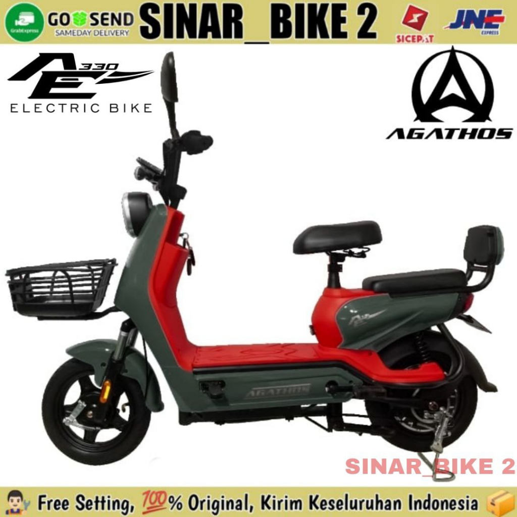 Sepeda Listrik AGATHOS AE 330 500 Watt Electric E Bike 48V/12 Ah