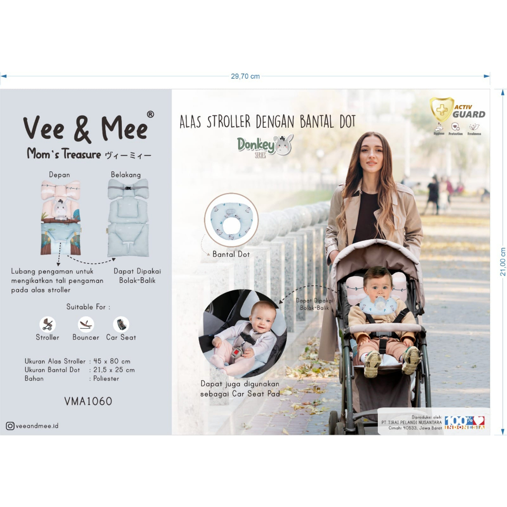 Vee And Mee Alas Stroller + Bantal Dot