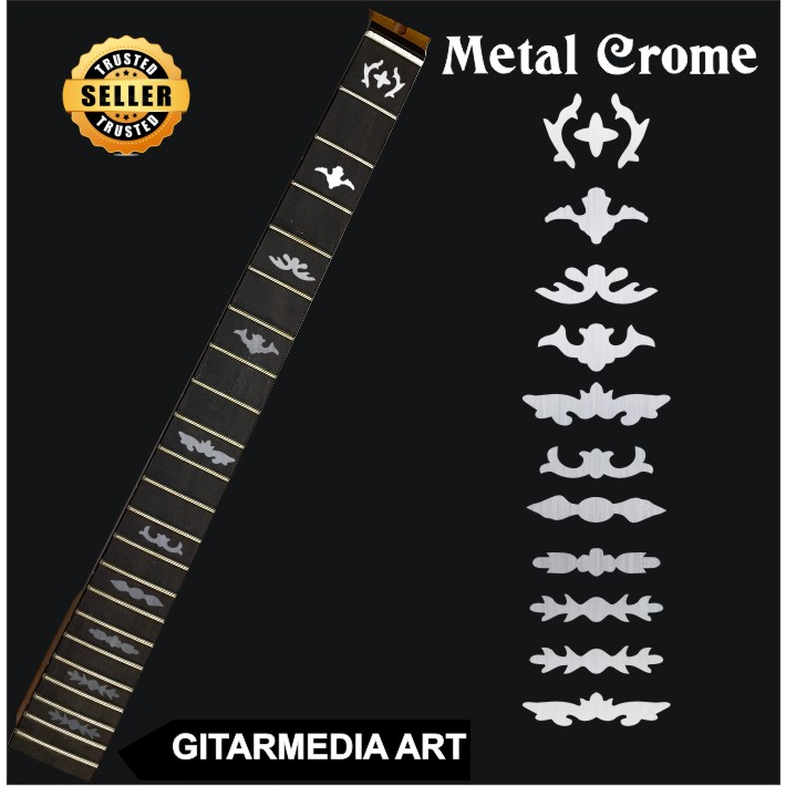 Stiker inlay fretboard gitar akustik elektrik keren aestetik