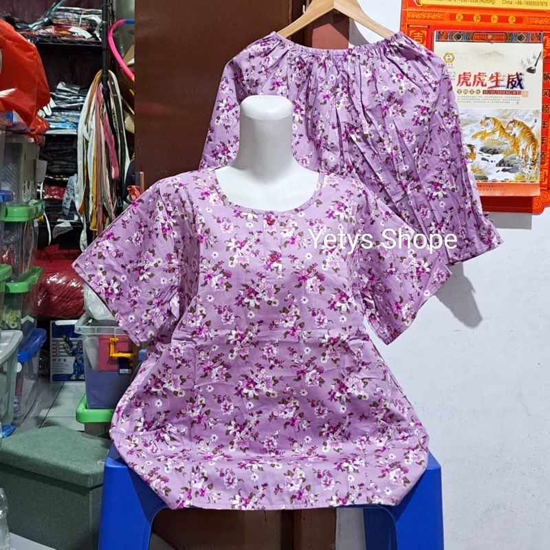 Sunly LD110 No.P24 CPD Baju Tidur Piyama Lengan Pendek  bagian Bawah Baju Lurus Polos