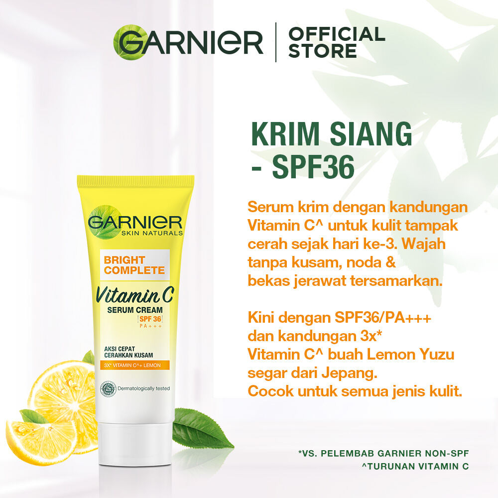 Garnier Bright Complete Vitamin C 20ml Night Cream Yogurt Sleeping Mask 20 ml Garnier Cream 20ML Garnier moisturizer cream pelembab 20 ml tube