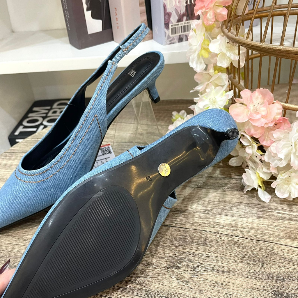 SEPATU WANITA ZS-4010 HEELS 4CM BLUE