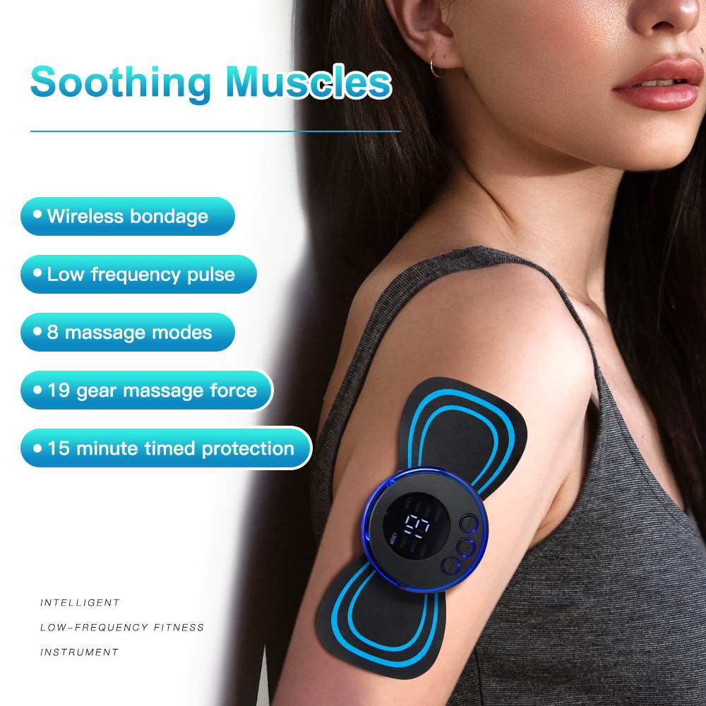 Alat Pijat Tempel Elektrik Terapi Leher Pinggang dengan 8 Mode Dapat Diisi Ulang Electric Massage TooL Patch Rechargeable Pijet Leher Punggung Melancarkan Peredaran Darah Solusi Nyaman untuk Meringankan Ketegangan Tubuh