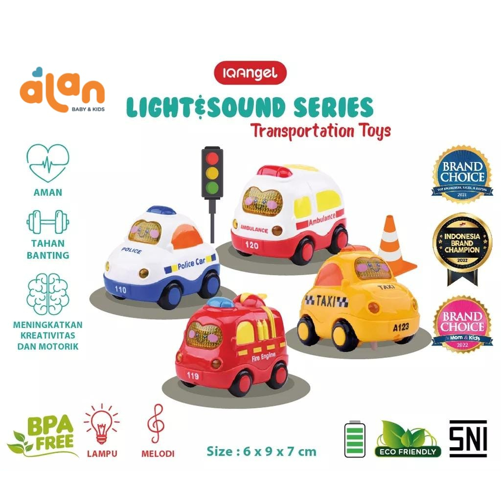 IQ Angel BT0147 Light&amp;Sound Transportation Toys - Mainan Anak RANDOM