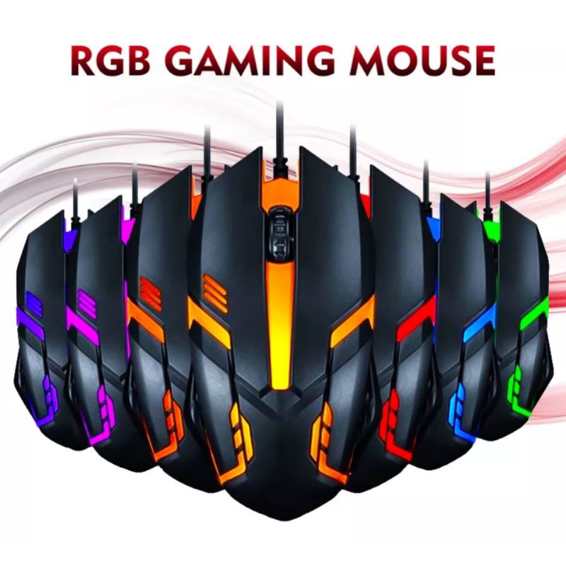 MOUSE WIRED GAMING / MOUSE GAMING RGB / MOUSE KABEL USB / MOUSE GAMING LED
