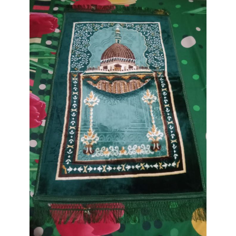 Sajadah Kiswa Busa 80×120 Sajadah jumbo Sajadah Rumbai Sajadah Premium Busa Import Quilting