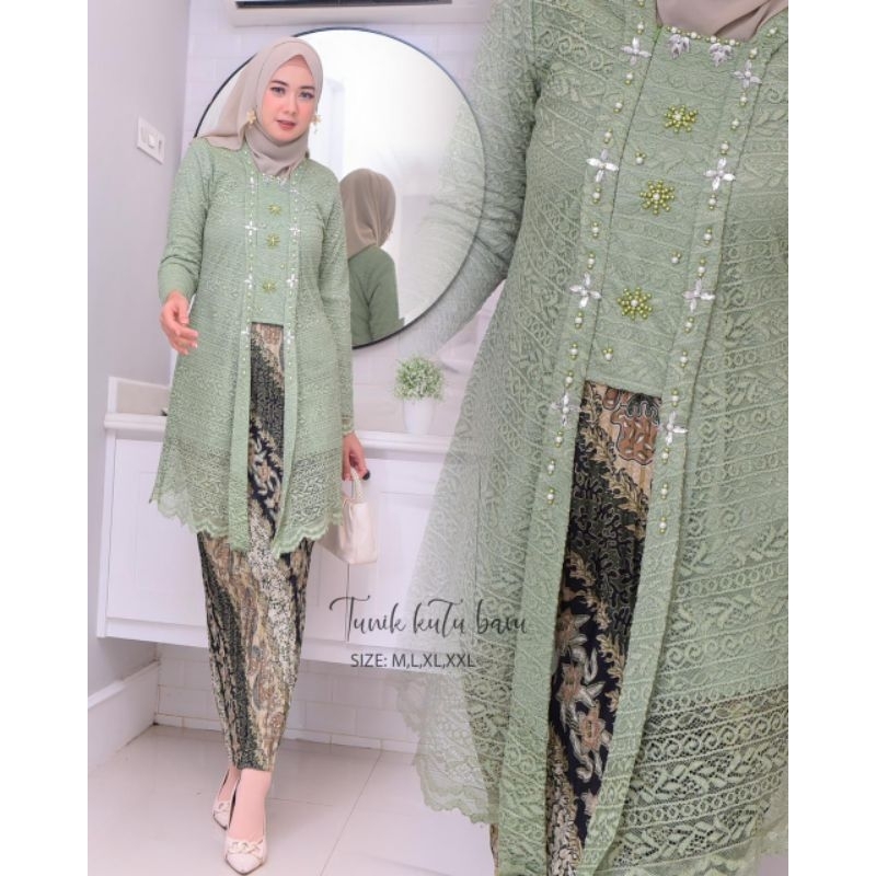 Kebaya Tunik Kutu Baru / Kebaya Tunik / Tunik Brokat / Kebaya Modern / Kebaya tile / Kebaya Favorite / Batik Couple