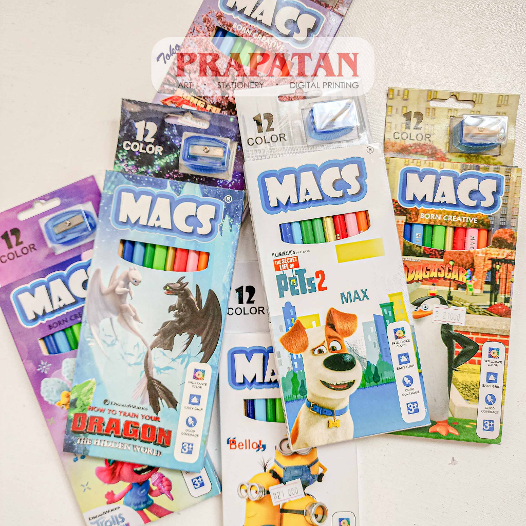 

Pensil Warna Macs 12 Warna | Color Pencil