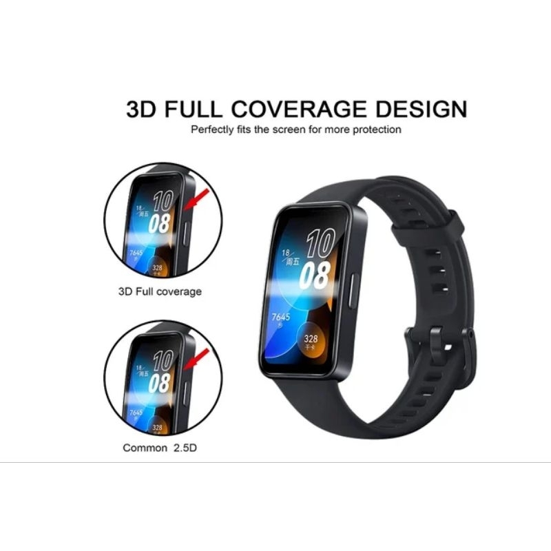 Screen Protector Anti Gores Curve 3D PMMA Lis Hitam Huawei Band 8