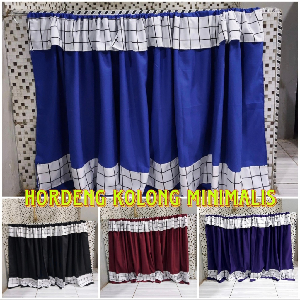 Hordeng/ Gorden kolong dapur polos kombinasi minimalis