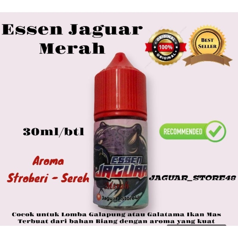 ESSEN OPLOSAN JAGUAR MERAH 30ML ESSEN GACOR UNTUK IKAN MAS INDUK BABON DAN RAME ESSEN GALAPUNG