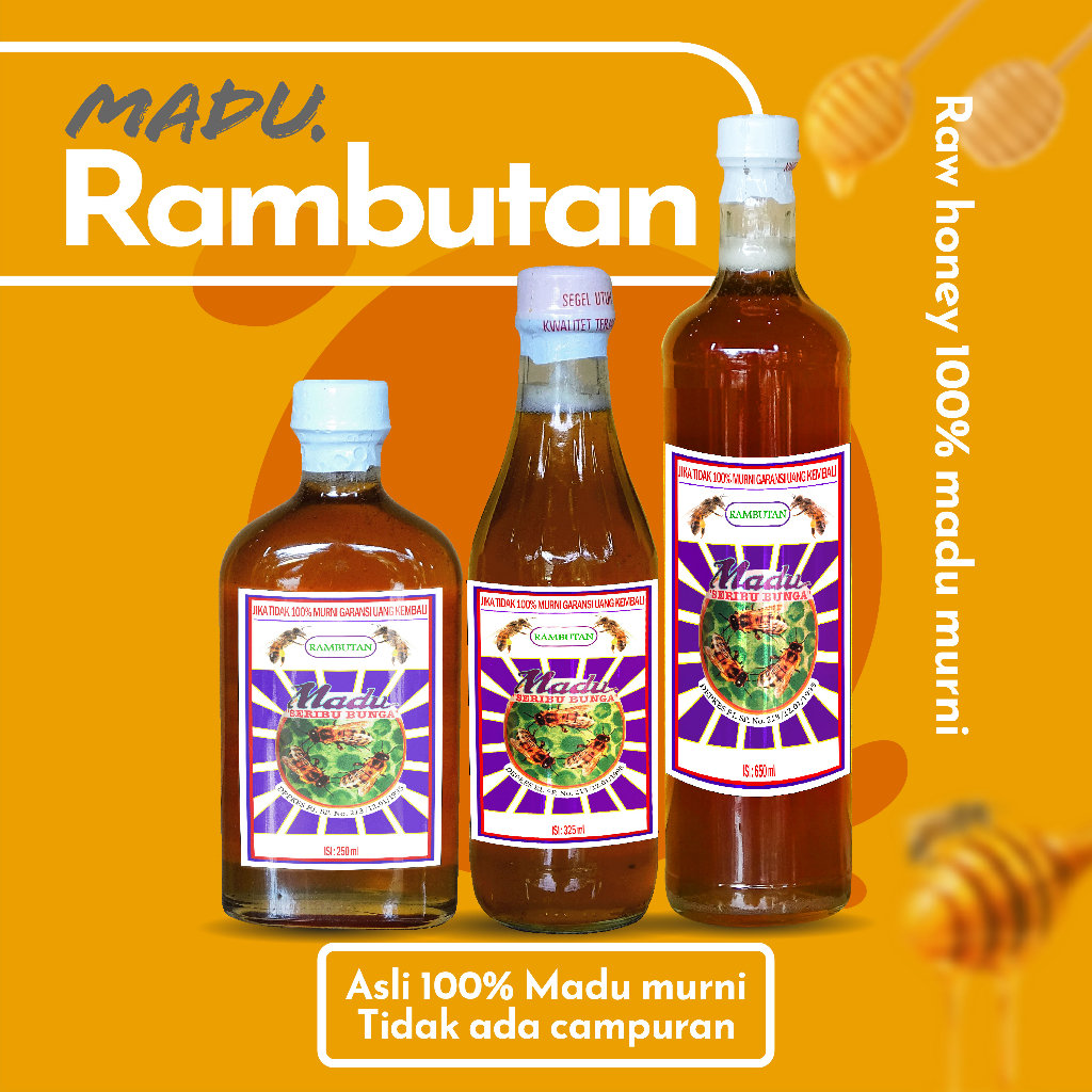 

Madu Rambutan - Madu Seribu Bunga Madu Asli 100% Madu Murni Raw Honey