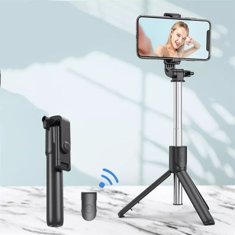 (4 IN 1 )Tongsis LAMPU tripod remote lampu /tongsis tripod bluetooth 4 in 1 dengan remote