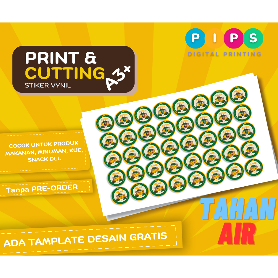 

Stiker Logo Label Makanan Minuman Sticker Vynil Free Cutting