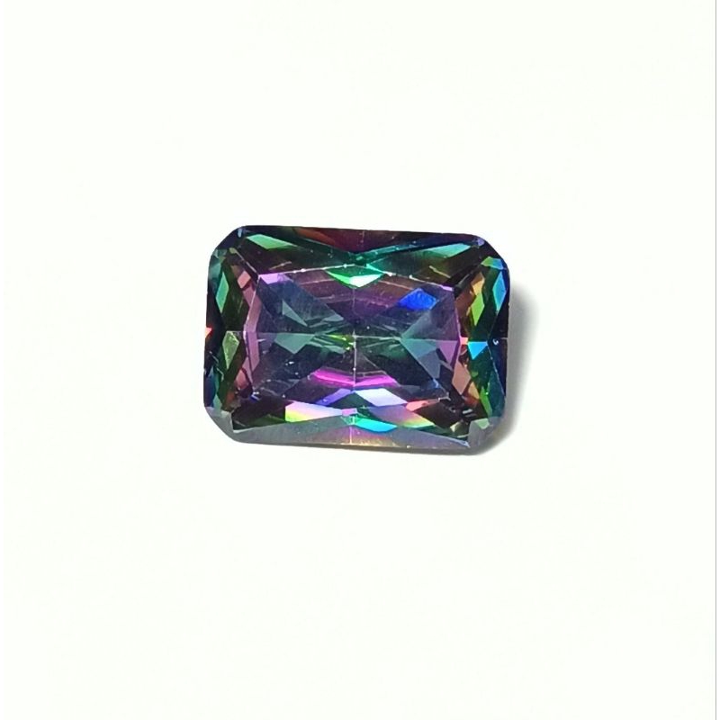 Rectangle MultiColor Cubic Zirconia