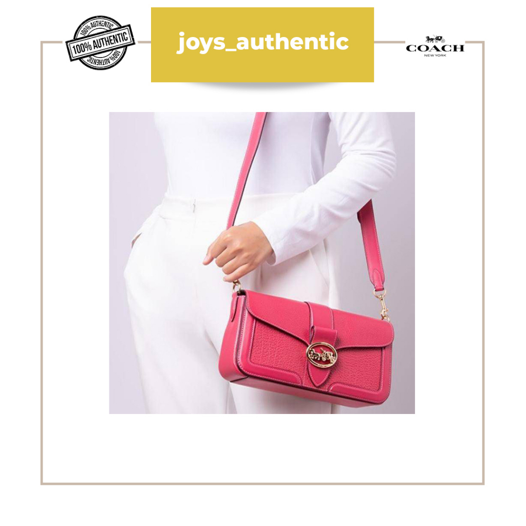 Tas Wanita Coach Georgie Shoulder Strawberry Haze Woman Bag Authentic Original