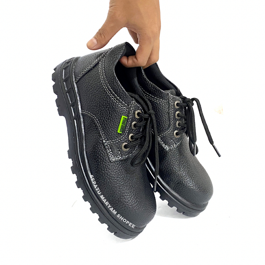 Sepatu Safety Tali Pendek Pria Ujung Besi Safety Boots Murah Sepatu Kerja Pabrik Proyek Chef COD