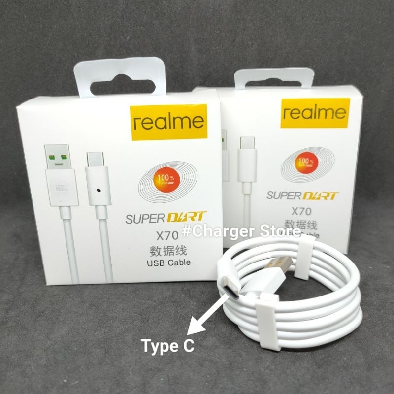 Kabel Data Realme Type C ORI SUPER VOOC DART 4A USB Cable Realme