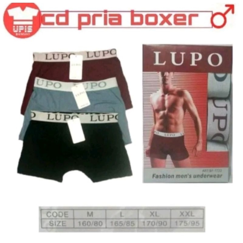CD BOXER PRIA DEWASA MERK LUPO HARGA GROSIRAN