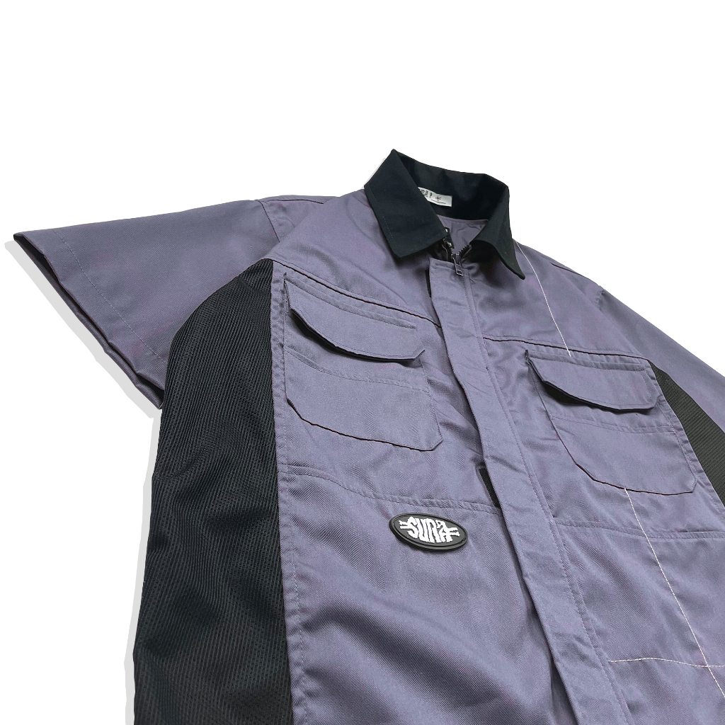 Sura Positiva - Mesh Work Shirt (Asnna) Plaid Grey