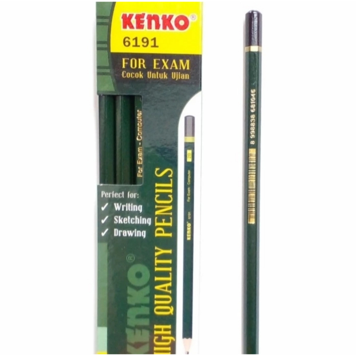 

Pensil kayu merek kenko 6191 harga 1 kotak isi 12 pcs