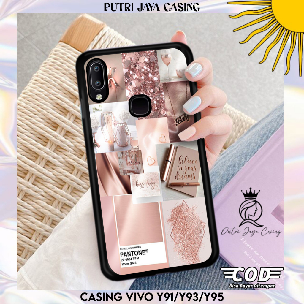 Case Hp Vivo Y91 Y93 Y95 casing Vivo Y91 Y93 Y95 Motif AESTHEPINKY Casing Terbaru Case Karakter Lucu