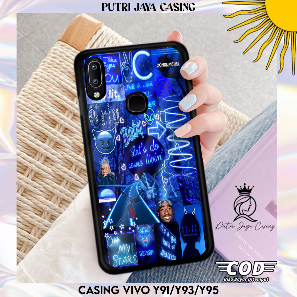 Case Hp Vivo Y91 Y93 Y95 casing Vivo Y91 Y93 Y95 Motif AESTHEBLUE Casing Terbaru Case Karakter Lucu 
