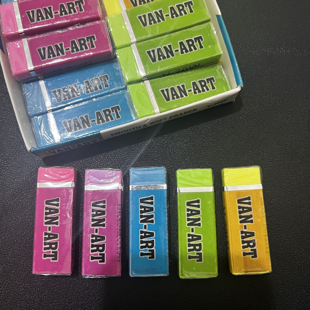 Van-Art Eraser Setip Ukuran Kecil Warna Warni Penghapus Pensil ATK Alat Tulis Kantor Lucu Murah Awet Berkualitas Students Peralatan Sekolah Cute Stationery Karet Pembersih Pengoreksi Gambar Tulisan Coretan Pemutih Penghilang Koreksi VanArt Grosir Prakarya