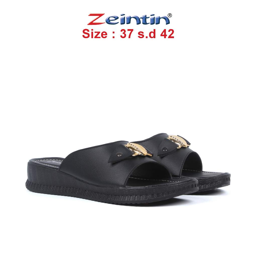 Zeintin - Sandal Wanita Bahan Kulit Sintetis Sandal Slip On  Wanita Original Zeintin HP