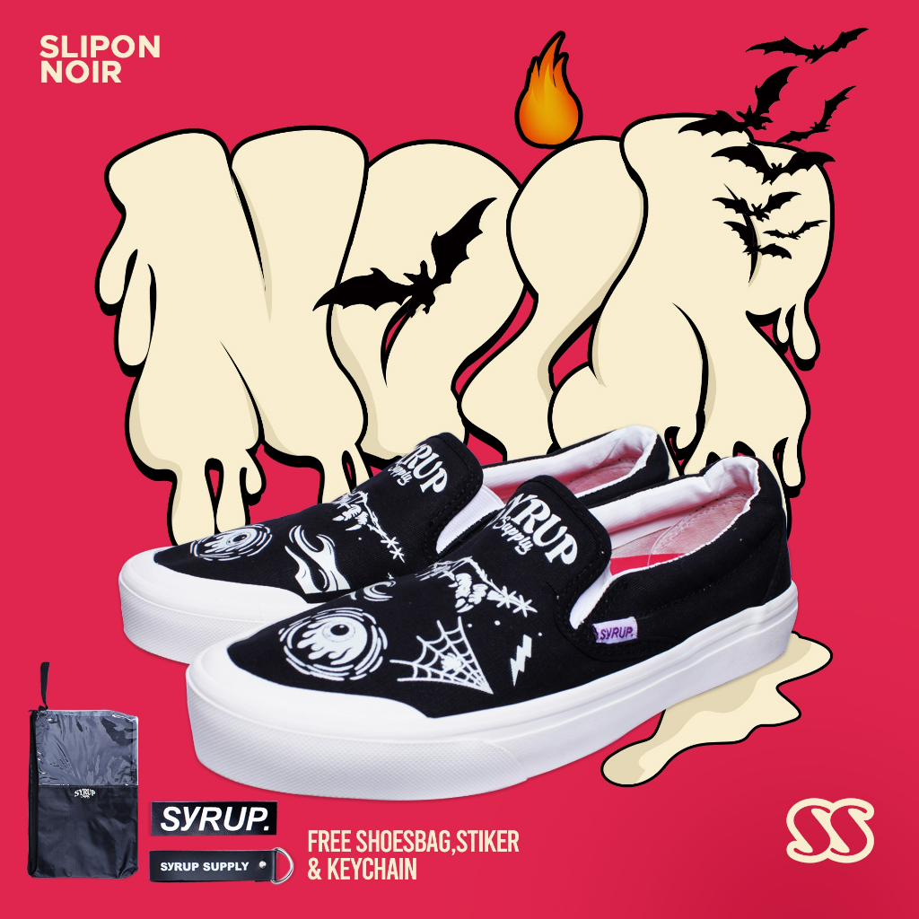 Syrup supply slip on Noir | sepatu slip on | sneaker | sepatu unisex