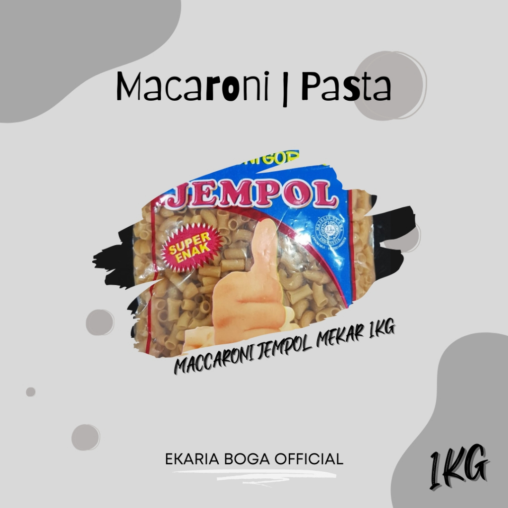 

MACARONI | PASTA | JEMPOL | MACCARONI JEMPOL MEKAR 1KG