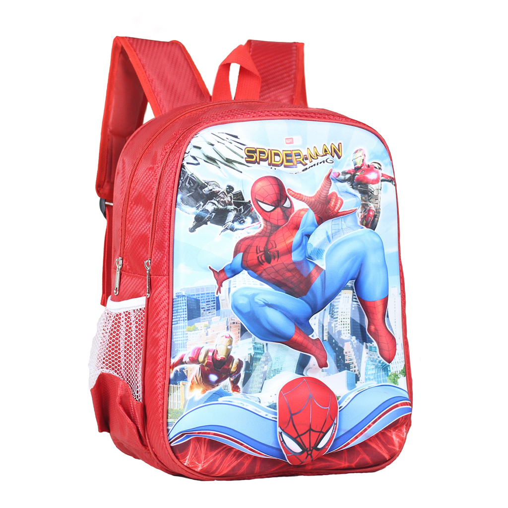 Tas Ransel Anak TK SD 3D Emboss Spiderman Marvel Terbaru Model Impor Bahan Kuat Awet Kapasitas Besar Muat Banyak backapck Impor Anak TK PAUD Timbul