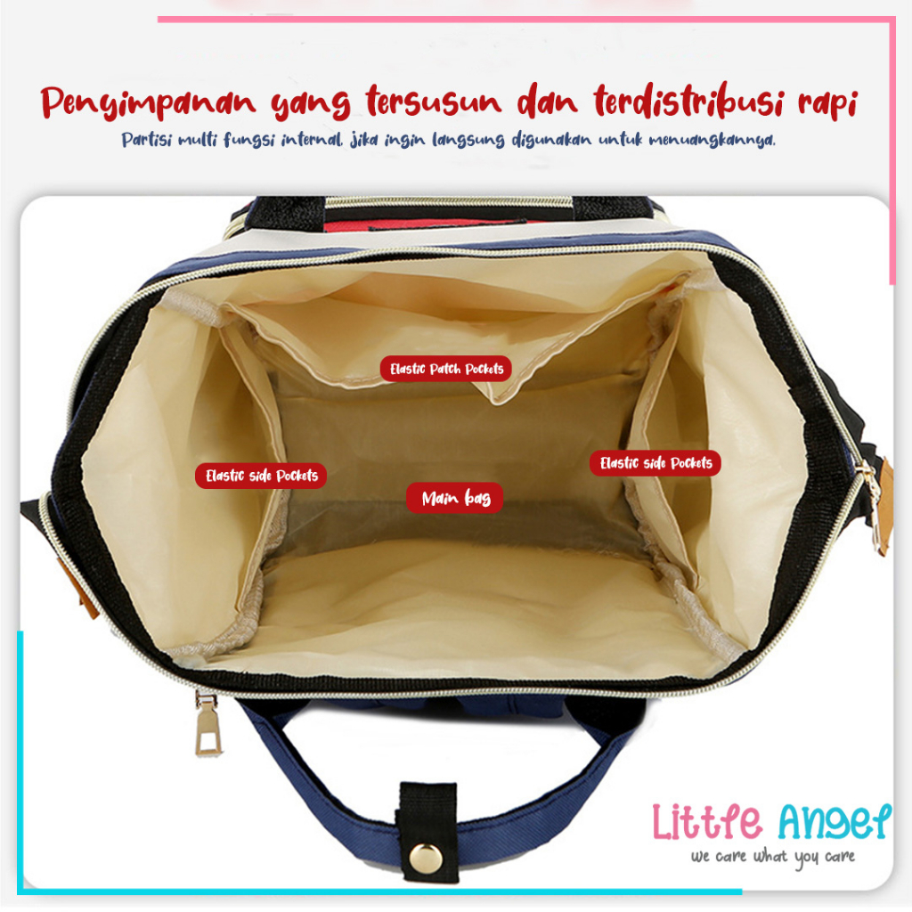 MOMMY DIAPER BAG TAS BAYI Kecil Ransel Besar Perlengkapan Ibu Bayi Peralatan Botol Susu Asi Popok Baby Newborn Multifungsi Back Pack Korea Premium