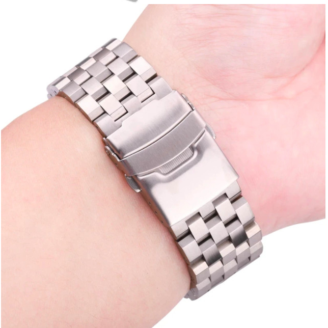 Super II Tali Jam 20mm Strap Casio MTP- V001L V002L V003L V004L V005L - Metal Stainless Steel Brushed Padat
