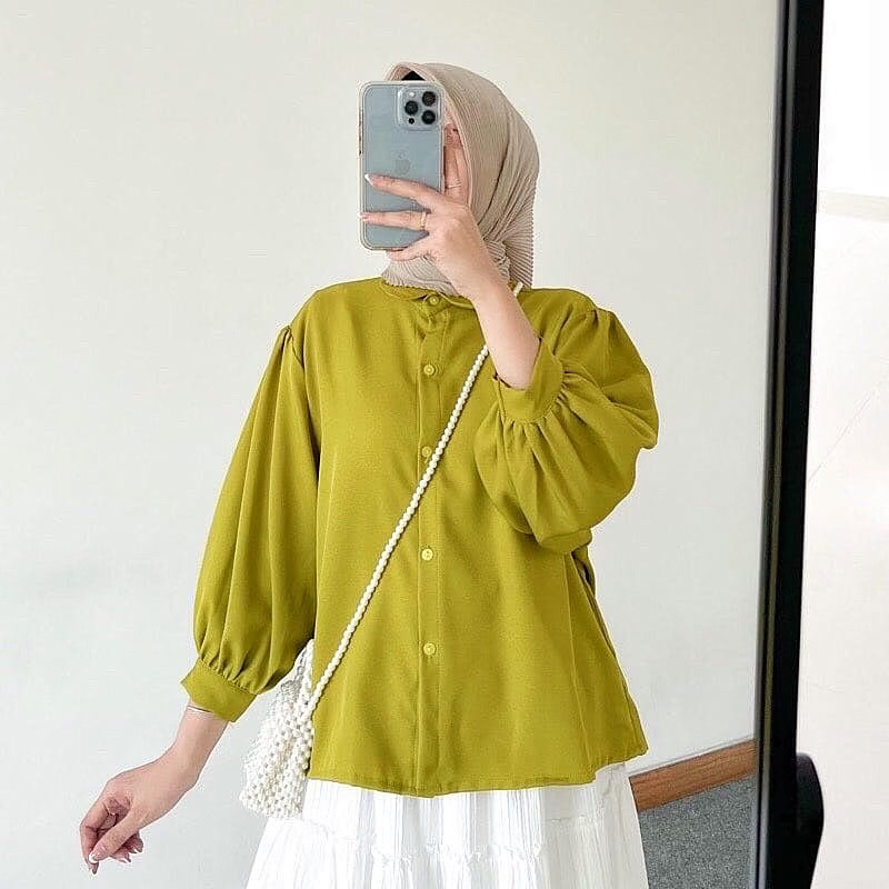 BLOUSE KEMEJA ELZE / ATASAN WANITA SHAKILA KOREAN STYLE