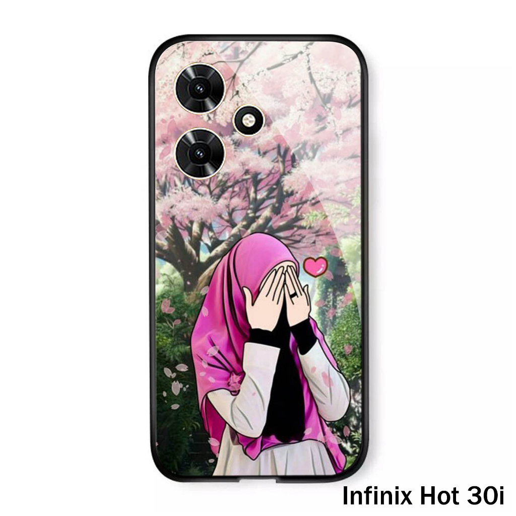 (S108) Case  Glass INFINIX HOT 30i- casing Terbaru handphone - INFINIX HOT 30i  - pelindung handphon
