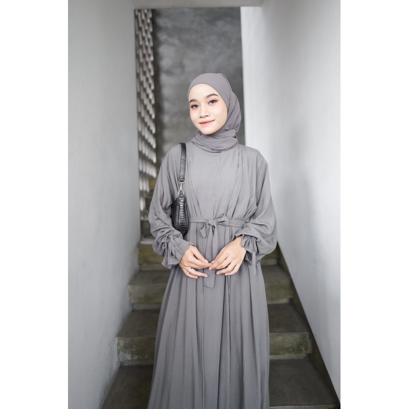 FARA SET ABAYA 2in1 CANTIK KEKINIAN ELEGAN SIMPLE OVERSIZED