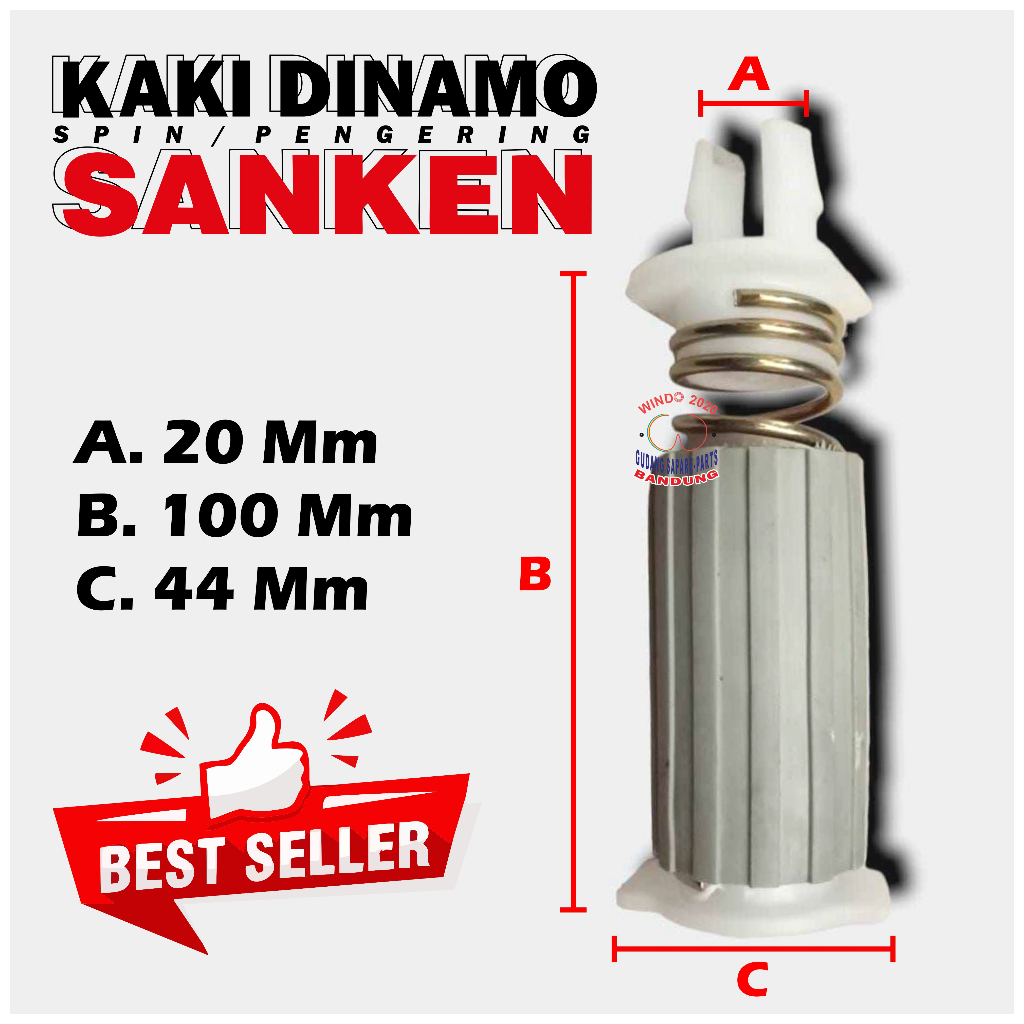 KAKI DINAMO SPIN SANKEN ORIGINAL | DUDUKAN PER SPRING PENGERING MESIN CUCI 2 TABUNG SANKEN