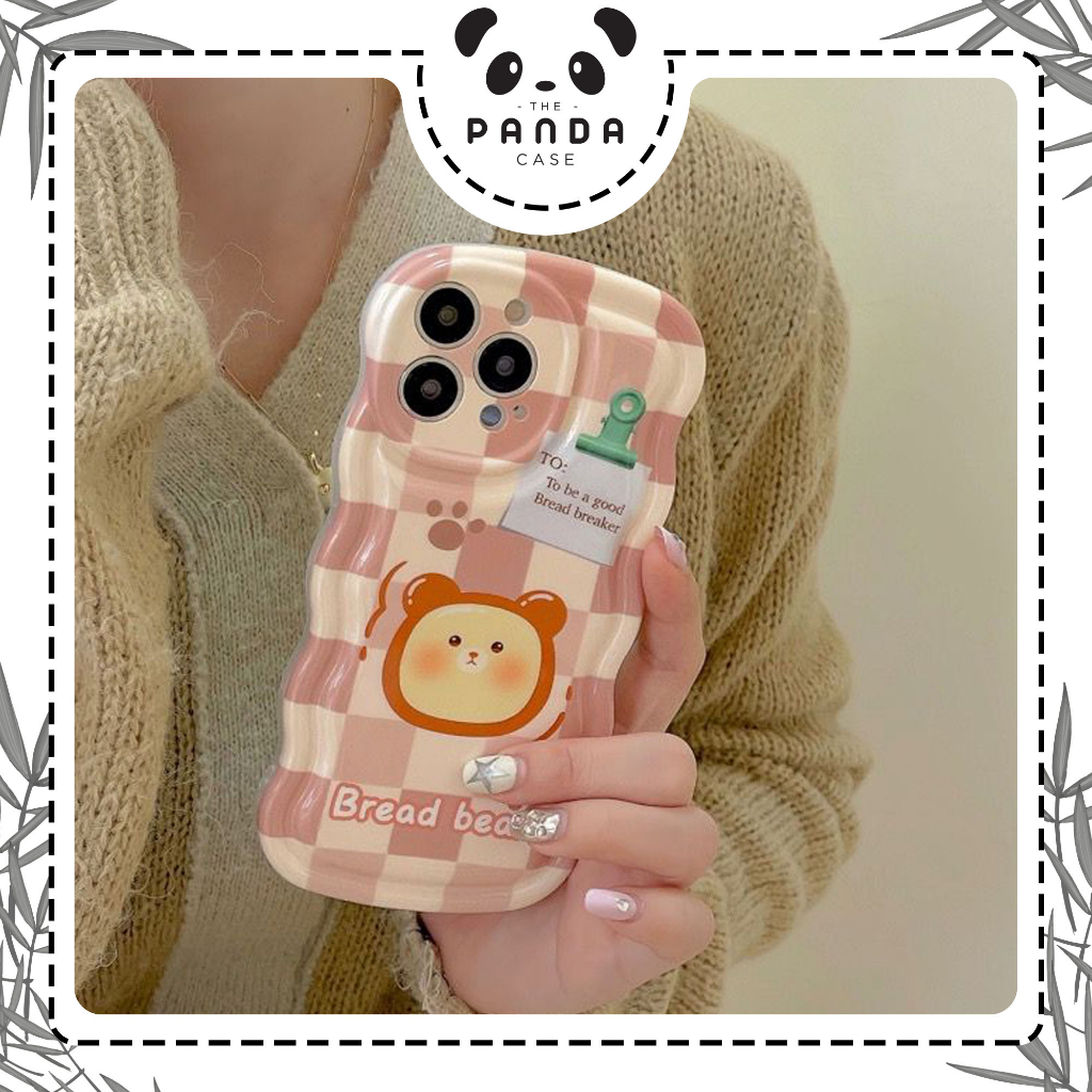 [TPC] Soft Case Bear and Rabbit Cute Wave Case Kompetibel For IPHONE 7 8 plus X XS MAX 11 12 13 14 PRO MAX - IP088