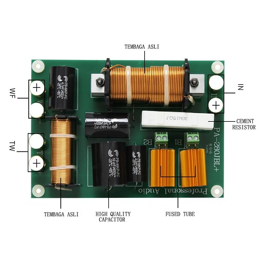 Crossover Pasif 2 Way Model JBL PA-280 Low High Mantap PA280 PA 280 Profesional Audio Speaker System