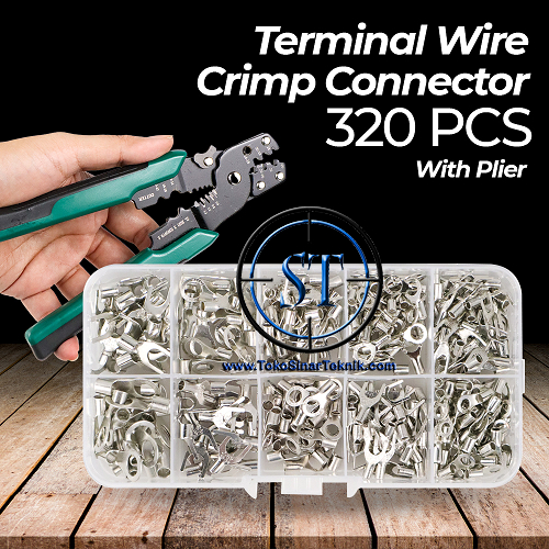 Terminal Crimp Spade Electrical U/O Shaped 320 Pcs Splicing Wire Connector Cable With Tang Skun