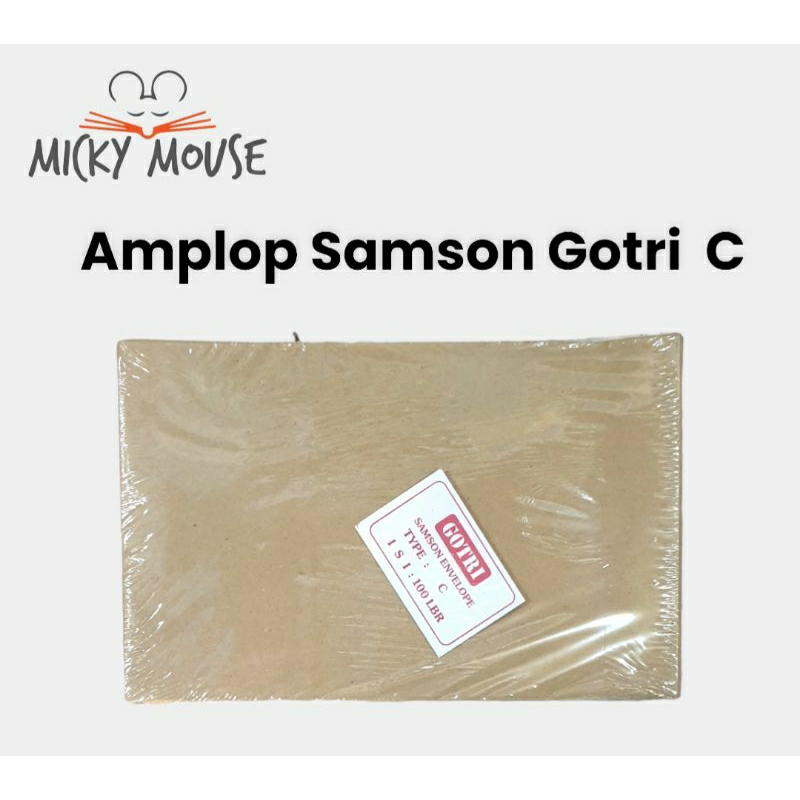 

amplop samson coklat C ( 100 lembar ) 18 × 28 cm - 1/2 folio