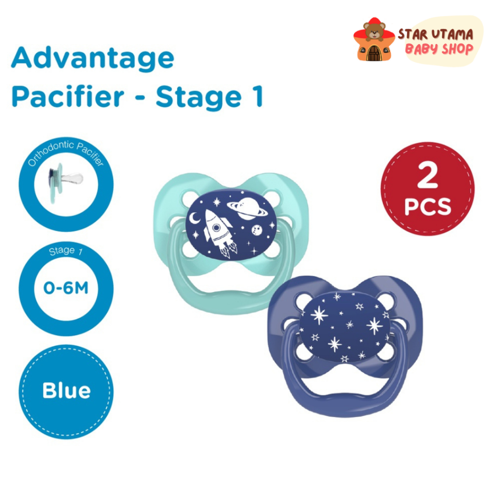 Dr.Brown's Advantage Pacifier Assorted 2-Pack / Pacifier / Empeng Compeng Bayi Dr Brown