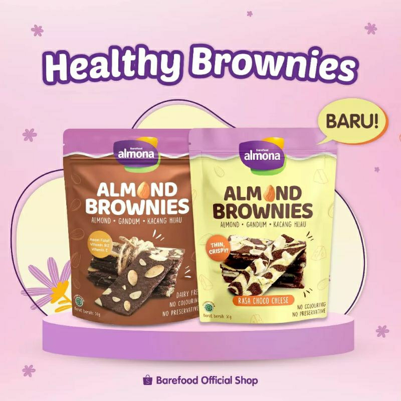

BAREFOOD ALMOND BROWNIS 50G