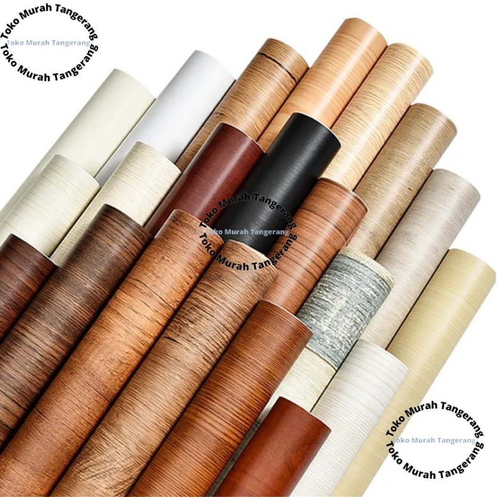 Cod Stiker Roll Sticker Meja Wallpaper Dinding Roll Serat Kayu 3D Motif 45 cm X 10 m Premium High Qu