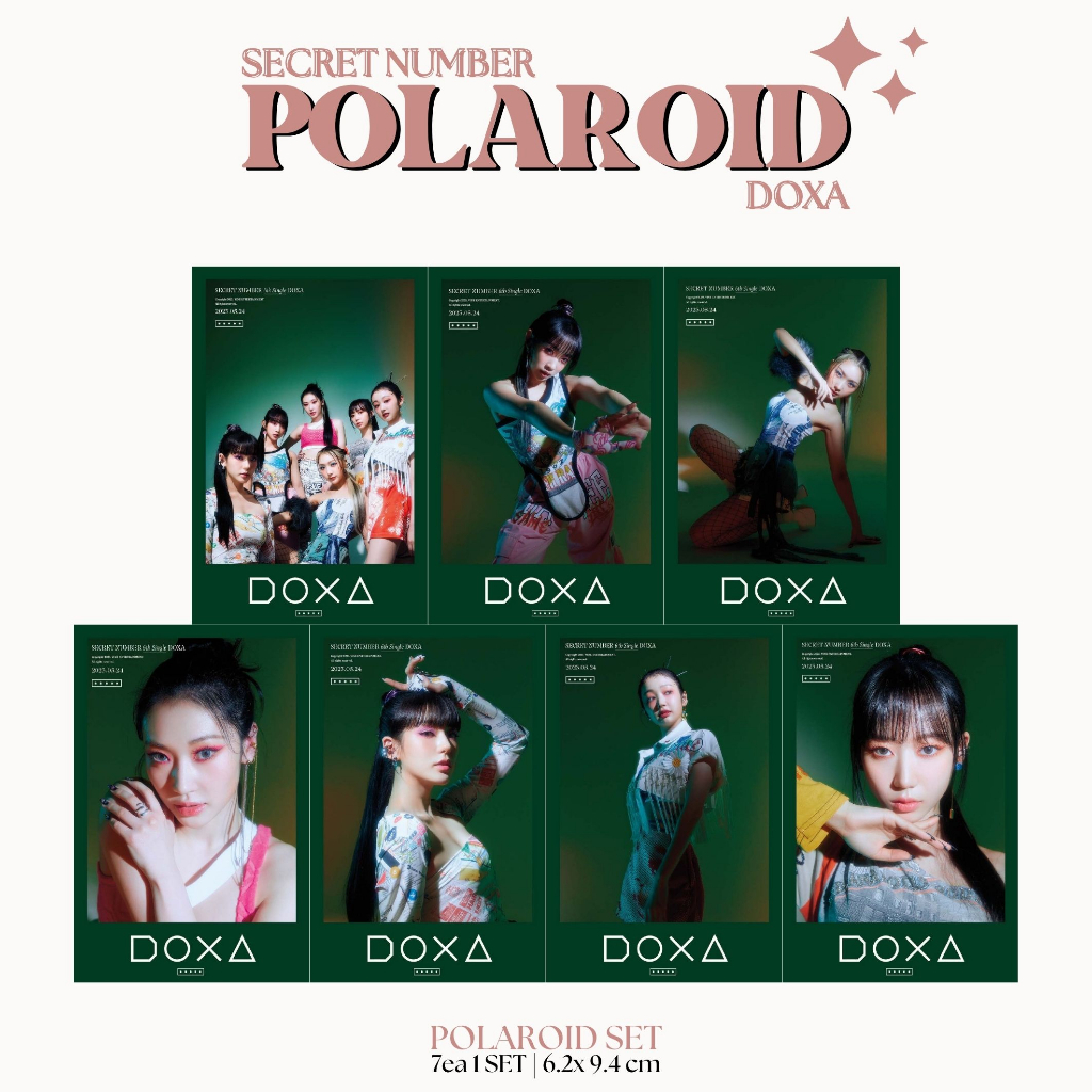 POLAROID SECRET NUMBER DOXA (ISI 7 PCS + LAMINASI 2 SISI) TANDA TANGAN TTD KPOP IDOL KOREA PREMIUM MURAH UNOFFICIAL LEA DITA JINNY SOODAM MINJI ZUU READY STOCK !