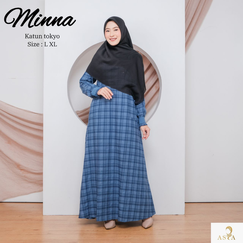 Gamis Kotak Katun Dress Simple Minna