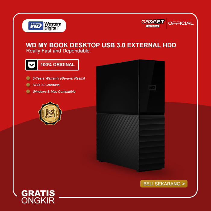 WD My Book Desktop USB 3.0 External Hard Drive 4TB/6TB/8TB/12TB/14TB